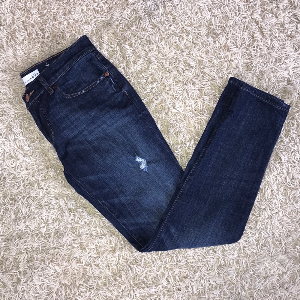 Loft Destructive Relaxed Skinny Jeans